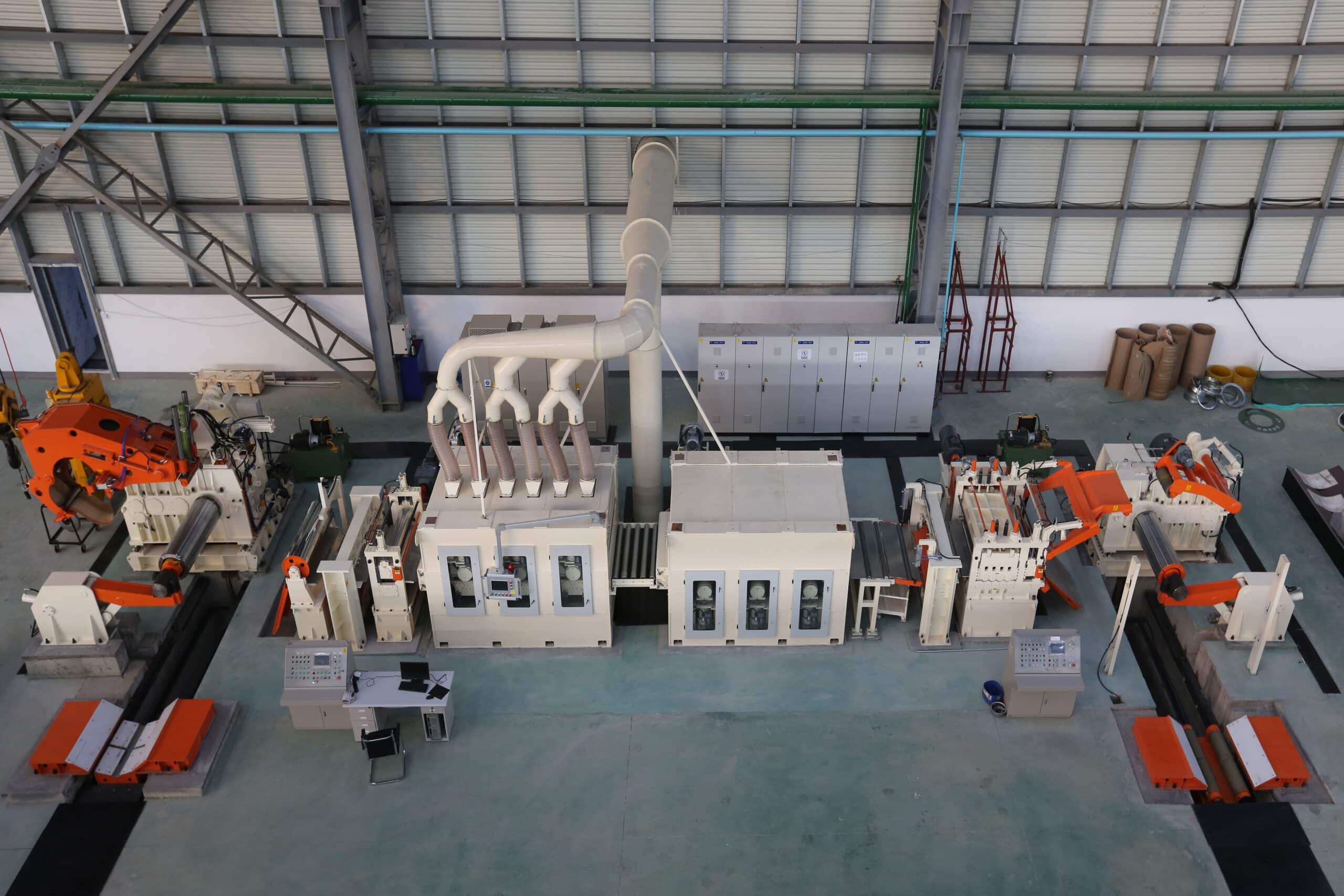 surface treatment line for tri ply stainless steel clad coil